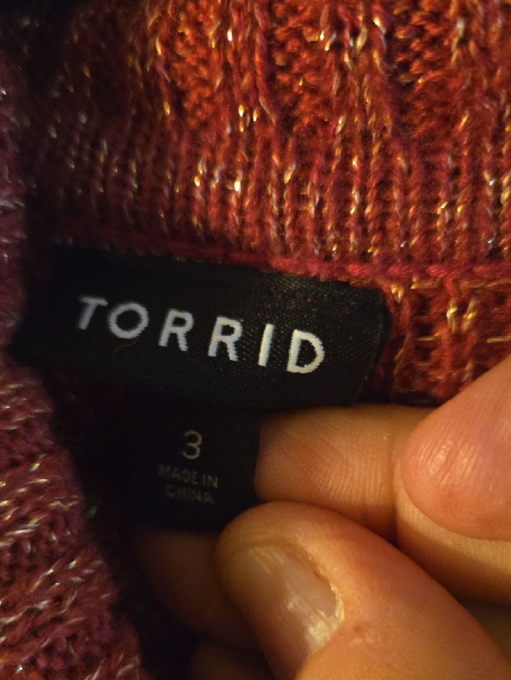 torrid Rust Pink Ribbed Turtleneck Sweater - Picture 2 of 5